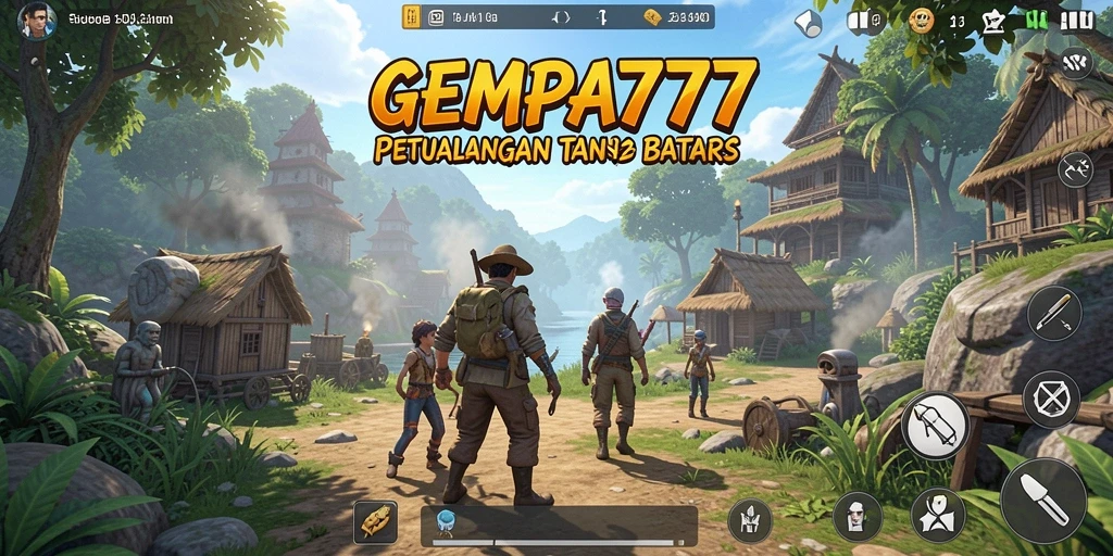 Screenshot gameplay GEMPA777 menampilkan petualangan seru di dunia terbuka.