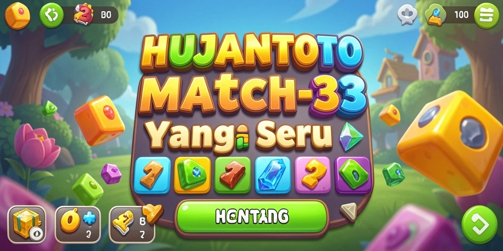 Tampilan gameplay seru dalam HUJANTOTO yang penuh warna.