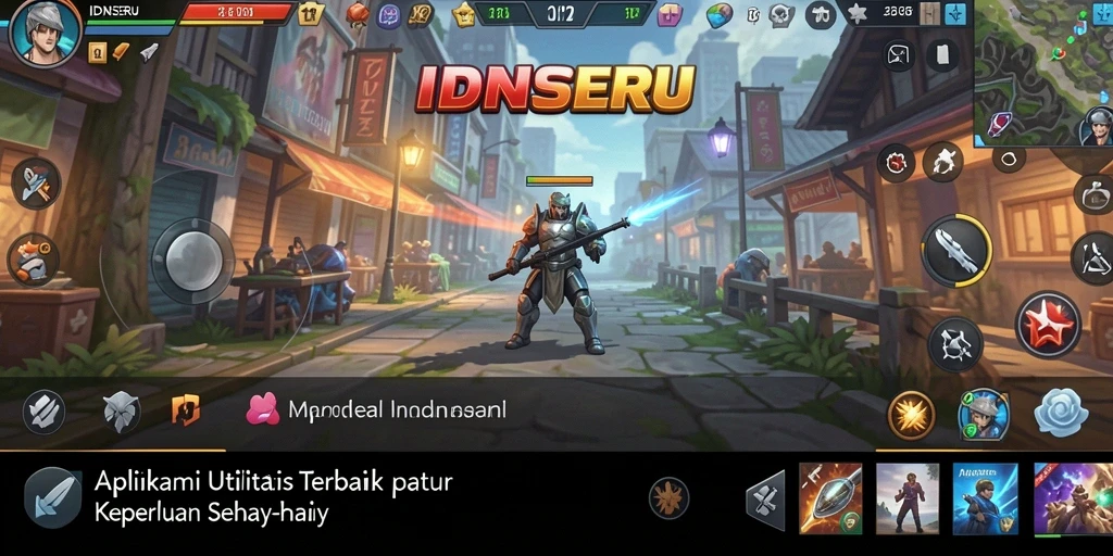Tampilan utama IDNSERU dengan fitur-fitur utilitas yang menarik.