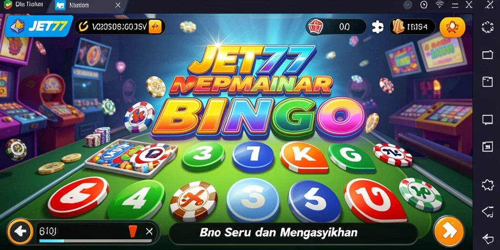 Tampilan gameplay Bingo yang menarik di JET77.