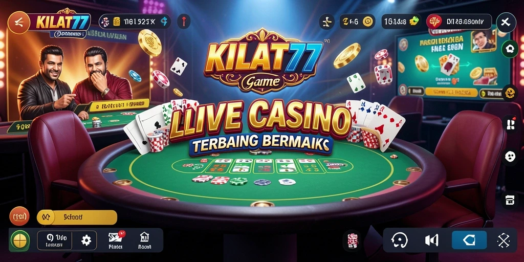 Tampilan permainan Live Casino yang menegangkan di KILAT77.