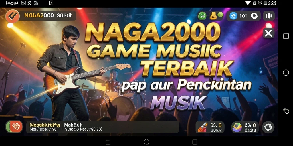 Gambar gameplay NAGA2000 yang menunjukkan interaksi pengguna dengan musik.