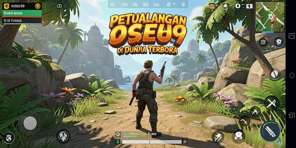Gameplay OCE69 menampilkan eksplorasi dunia terbuka yang luas.