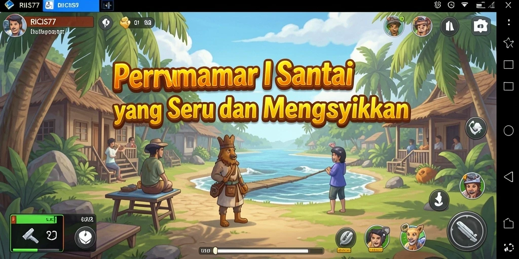 Screenshot gameplay RICIS77 menunjukkan beragam karakter dan tantangan menarik.