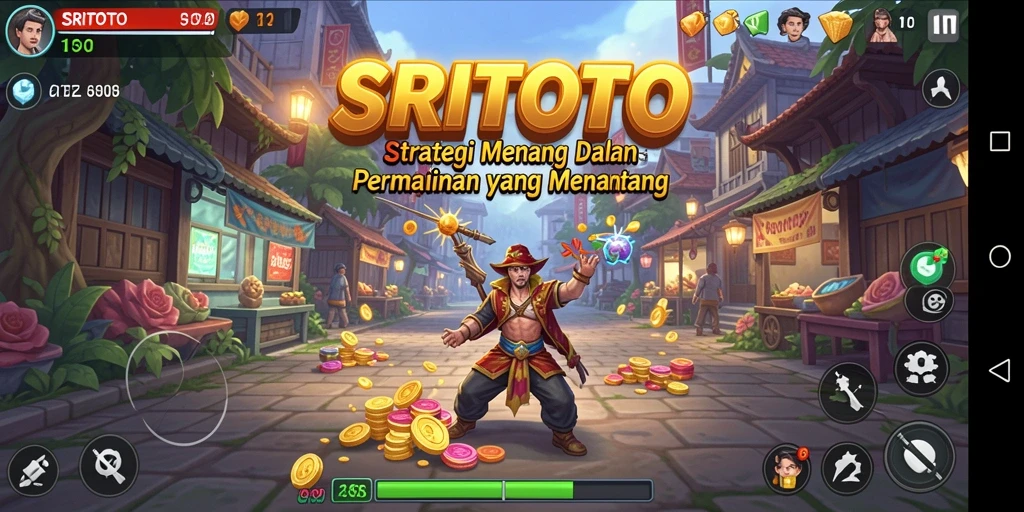 Screenshot gameplay SRITOTO menampilkan pertempuran strategi yang intens.
